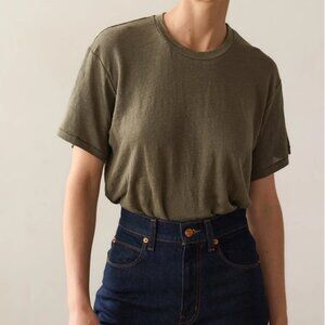 Classic Olive Crewneck Short Sleeve Tee